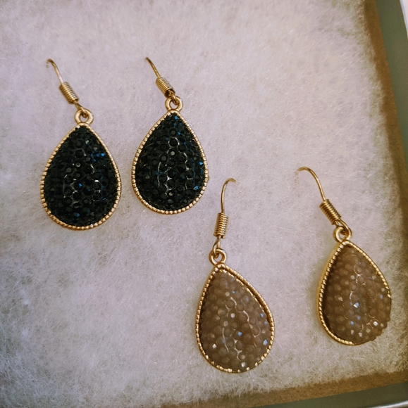 Two Rain Drop Earrings - Picture 7 of 8